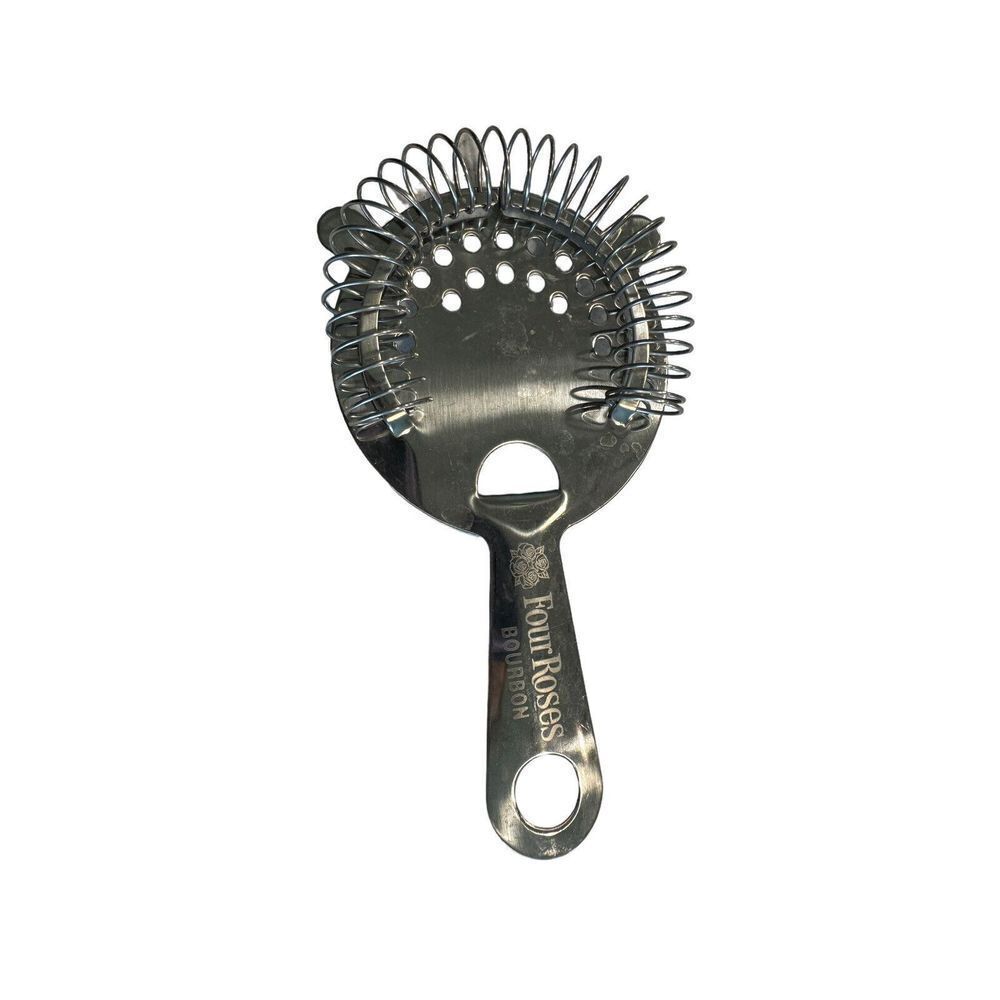 Four Roses Bourbon Cocktail Ice Strainer Bar ware Tool 2 Prong